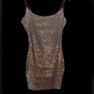 B. DARLIN Mermaid Ombre Sequined Bodycon Minidress EUC Sz 13/14